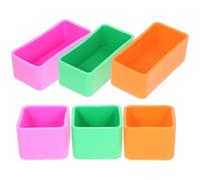 Homoyoyo Separadores de Silicona para Fiambrera 6 Piezas Contenedor de Alimentos Reutilizable Rectangular y Cuadrado Verde Morado Naranja y Rojo Apto para Microondas Portátil para