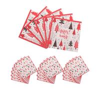 Homoyoyo Servilletas Desechables de Papel Rojo con Diseño de Árbol de Navidad, 2 Capas, Paquete de 100 Piezas para Bares de Bebidas y Reuniones Familiares Navideñas