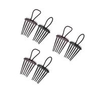 Homoyoyo Set De 4 Peines De Pelo - Peines Franceses Ocultos - 6 Peines Laterales Para Cabello Seguro y Pinzas Con Banda Elástica Para Mayor y
