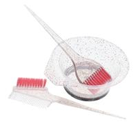 Homoyoyo Set de Brocha y Cuenco para Tinte de Pelo, Rosa, Marcas | Nylon, Ps y PP, Cazoleta Gruesa Escala, Punta de Sección, Uso Doméstico Estudiantes