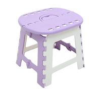 Homoyoyo Silla Plegable de Plástico Portátil para Camping y Senderismo, Fácil de Almacenar, Color Púrpura, Taburete Práctico para Exteriores y Hogar