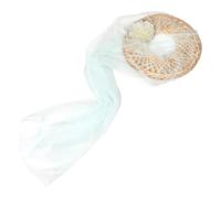 Homoyoyo Sombrero Chino Tradicional de Bambú con Velo Largo Ligero y Transpirable Color Verde Menta Accesorio para Cosplay Hanfu y Fotografía Artística Adecuado para Eventos y Sesiones