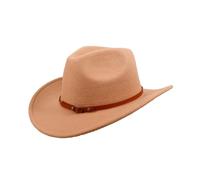 Homoyoyo Sombrero de vaquero sombrero adulto sombrero occidental sombrero de sheriff borde sombreros de vaquera para mujer sombrero de mujer ajustable sintió