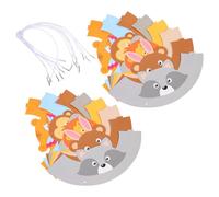 Homoyoyo Sombreros de Cumpleaños Diseño de Animales la Selva, 8 Piezas de Papel, Temáticos de Raposos, Mapaches, Leones y Osos, para Fiestas Infantiles y Shower