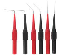 Homoyoyo Sondas de Prueba para Multímetro 6 Piezas 0,7 Mm Perforantes de Cobre Rojo y Negro Ángulo Recto para Pruebas Eléctricas Automotrices Industriales y Domésticas