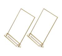 Homoyoyo Soporte Acrílico Transparente Triangular para Letreros 85X11 Pulgadas Base Sólida Paquete de 2 Unidades Expositor para Menús de Mesa Números de Mesa para Bodas y Oficinas