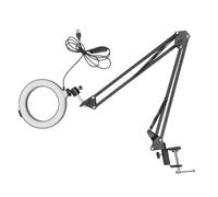 Homoyoyo Soporte De Luz Anular Ajustable con Trípode para Grabación y Streaming Luz De Relleno para Fotografía Diseño Práctico y Portátil para Maquillaje y Videoconferencias