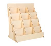 Homoyoyo Soporte de Madera para Tarjetas de Felicitación Expositor de Robusto y Estable Organizador Multifuncional para Postales y Folletos para Vendedores y Ferias