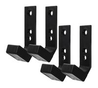 Homoyoyo Soporte de Pared para Barras de Mancuernas 4 Piezas, Colgadores de Gimnasio en Casa, Almacenamiento Resistente de Acero Pa/PP 40x55x100 Cm para Pesas y Equipo Fitness