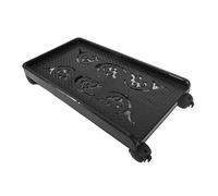 Homoyoyo Soporte de Torre para Computadora 46x24,5x8 Cm Móvil con Ruedas Bloqueables, Elevador de CPU Estable de Plástico y Hierro para Uso en Alfombra o Debajo del Escritorio