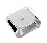 Homoyoyo Soporte Eléctrica De Energía Solar para Joyería y Teléfonos Soporte De Exhibición Compacto y Color Plata Sin Batería Incluida