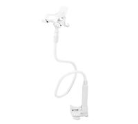 Homoyoyo Soporte Móvil Flexible con Clip Antideslizante Brazo Ajustable para Teléfonos y Tabletas para Escritorio y Cama Blanco