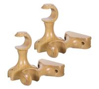 Homoyoyo Soporte para Barra de Cortina de Madera Maciza Protección contra Arañazos 4 Piezas Montaje en Pared, Base para Barra de 29mm, Adecuado para Dormitorio y Techos Minimalistas