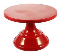 Homoyoyo Soporte para Pasteles Redondo de Hierro Rojo 33 CM Bandeja Decorativa para Postres y Frutas Secas Plato Fiesta y Mesa de Dulces
