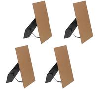 Homoyoyo Soporte Trasero para Marco de Fotos 12,7 X 17,8 Cm, Tablero de Densidad Negro, 4 Piezas, Caballete de Mesa para Cuadros, Soporte Estable para Exhibición en Escritorio