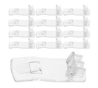 Homoyoyo Soportes de Estantes de Plástico Transparentes Autoblocantes 60 Unidades 51X175X22 MM Clips para Armarios y Muebles de Cocina Soporte Resistente y Curvado para Estanterías