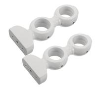 Homoyoyo Soportes de Madera para Barra de Cortina Doble, 2 Unidades, 35-35 Cm Base Redonda, Soportes para Colgar Barras de Cortinas de Ventana, Ideales para Dormitorio y Sala