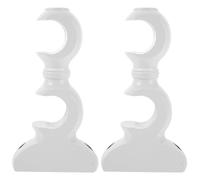 Homoyoyo Soportes de Madera para Barra de Cortina Doble 29 MM Color Blanco 2 Piezas Soporte de Montaje en Pared para Cortinas en Hogar y Oficina Base Fija para Ventanas