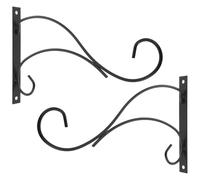 Homoyoyo Soportes Metálicos para Macetas de Balcón 2 Pcs Ganchos de Hierro para Plantas Colgantes Gancho para Cesta de Flores Resistente para Exteriores E Interiores Soporte de Pared