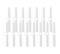 Homoyoyo Soportes para Persianas Verticales Doble Orificio, Kit de Reparación 15 Piezas para Cortinas de 127 Mm, Accesorios de Plástico para Colgadores de Lamas Verticales en Ventanas