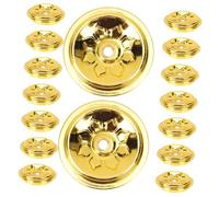 Homoyoyo Soportes Porta Mechas Flotantes Metálicos para Lámparas de Aceite, Disco de Mecha 4 Cm, 16 Piezas, Suministros de Budismo para Decoración y Uso en Templos