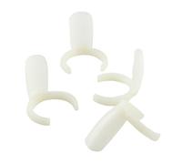 Homoyoyo Tablero De Exhibición De Esmaltes De Uñas 100 Piezas Tamaño Anillo Plástico Blanco Para Práctica y Exhibición Profesional y Personal Salones y Hogar