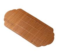 Homoyoyo Tapete de Té Redondo de Bambú Natural Lacado Cojín Resistente al Calor Reutilizable Mantel Individual para Mesa de Té Suministros Decoración del Hogar