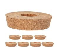 Homoyoyo Tapones de Corcho con Orificio para Macetas Hidropónicas Set de 8 Unidades Tapón de Madera para Jarrones Pequeños de Vidrio Transparente 80X20X73 MM Ideales para Cultivo