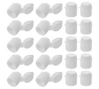Homoyoyo Tapones de Pasta de Dientes de Rosca M13, 30 Unidades, Tapas Abatibles de Plástico, Accesorio Pequeño para Tubos y Almacenamiento en Maletas