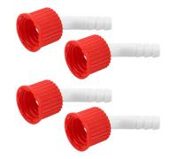 Homoyoyo Tapones de Rosca para Botellas de Reactivos de Laboratorio Gl18, 4 Piezas de Plástico Pp con Cierre Seguro y Adaptador Extraíble para Aplicaciones Químicas