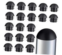 Homoyoyo Tapones Redondos para Patas de Silla de Plástico Certificados, Protectores Antivibración y Antideslizantes, para Muebles Interiores y Exteriores, 100 Unidades Negras, Uso