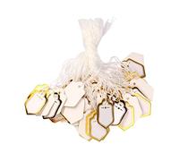 Homoyoyo Tarjetas Para Etiquetas De Precio y Exhibición De Joyería - 500 Piezas En Color Dorado - Ideales Para Tiendas y Con Cadena Colgante