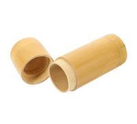 Homoyoyo Tarro de Cerillas de Bambú Multifuncional 1 Unidad para Escritorio Hogar Almacenamiento Práctico Resistente a Residuos Uso Diario