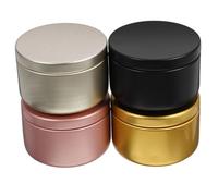 Homoyoyo Tarros para Velas De Aluminio, Set De 24 Recipientes Metálicos Tapa, Ideales para Crear Velas De Aromaterapia y Decoración De Eventos