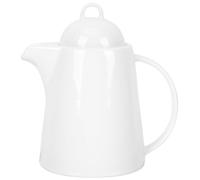 Homoyoyo Tetera de Cerámica Blanca con Asa Antiquemaduras Diseño Ergonómico y Vertedor para Café y Té Hervidor Seguro y Cómodo para Uso Cocina Doméstica