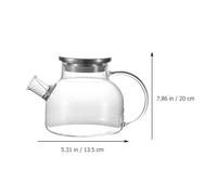 Homoyoyo Tetera de Vidrio Resistente de Borosilicato 1 Litro Filtro Integrado y Tapa de Acero Inoxidable Tetera Doméstica para Infusiones Café y Leche Adecuado para Cocina y Oficina