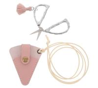 Homoyoyo Tijeras Funda de Cuero para Bordar Vintage con Mango Retro, Aleación de Zinc y Acero Inoxidable para Almacenamiento Seguro y Proyectos de Bordado al Aire Libre