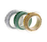 Homoyoyo Tiras Metálicas para Decoración Navideña 3 Piezas de Cintas de Colores Alambre Flexible Adornos para Fiestas y Manualidades Uso en Interiores y Exteriores Color Aleatorio