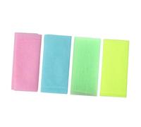 Homoyoyo Toallas De Baño Exfoliantes 4 Piezas, Tamaño Pequeño, Paños De Nailon Suave, Producción De Espuma Abundante, Uso Diario Para Cuidado Corporal y Limpieza, Colores Mixtos