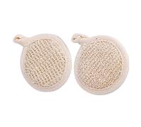 Homoyoyo Toallas De Baño Exfoliantes Naturales 2 Piezas 8x8 Cm Esponja Vegetal Corporal Para Depuración Piel Cuerpo Ducha