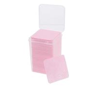 Homoyoyo Toallitas Quitaesmalte Profesional de Algodón Rosa, 2 Cajas 200 Piezas Suaves Que No Se Deshacen, Ideales para Manicura y Uso en Casa