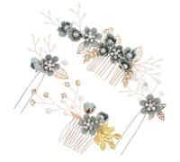 Homoyoyo Tocado De Boda Verde Con Horquillas Para El Cabello - Accesorios Elegantes Para Novias e Invitadas - Ideal Para Fiestas y Eventos Especiales Conjunto De 4 Piezas De Estilo Vintage