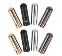 Homoyoyo Topes Metálicos para Cordones 8 Piezas Terminales Ovalados en Aleación Resistente Tamaño 23 MM X 7 MM Orificio de 5 MM Colores Negro Mate Plata Negro Pistola y Dorado Claro