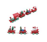 Homoyoyo Tren De Madera para Decorar De Navidad - Adorno Rojo Festivo para Un Navideño