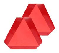 Homoyoyo Triangulares Reflectantes 2 Piezas, y Acero Inoxidable, Cumplimiento Normativo y Alta Visibilidad para Vehículos de Movimiento Lento