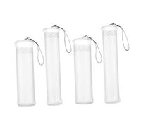 Homoyoyo Tubo De Plástico Extensible para Guardar Pinceles, 4 Unidades, Transparente, para Acuarela, Herramientas De Dibujo Y Suministros para Artistas.