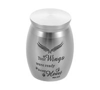 Homoyoyo Urna para Mascotas de Acero Inoxidable Mini con Alas Guardianas Recipiente Abierto para Cenizas de Perros y Gatos Tarro Conmemorativo Resistente y Duradero para Restos Cremados