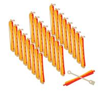 Homoyoyo Varillas para Permanente de Cabello sin Calor, 24 Unidades de Plástico Banda Elástica, Herramienta para Peluquería y Uso en Salón o Barbería