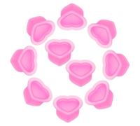 Homoyoyo Vasos De Pigmento Para Tatuaje De Silicona 100 Unidades Tamaño Pequeño Resistente Altas Temperaturas Para Artistas De Tatuaje y Manualidades Color Rosa Forma De Corazón