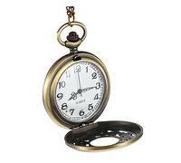 Homoyoyo Vintage Pocket Watch with Leather Strap Stylish Desktop Organizer for Home Office Featuring Classic Design and Made of Material